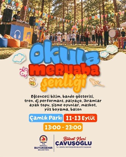 Denizli'de Çocuklar İçin Okula Merhaba Şenliği Başlıyor
