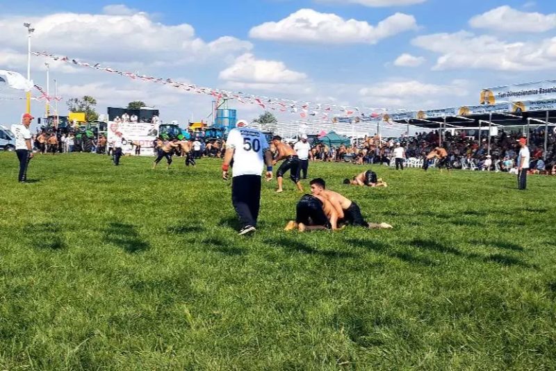 İpsala Yağlı Güreşleri'nde Başpehlivan Erkan Taş