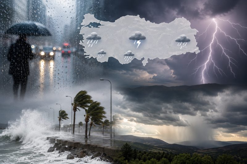 Meteoroloji'den Kuvvetli Yağış ve Rüzgâr Uyarısı: Dikkatli Olun!