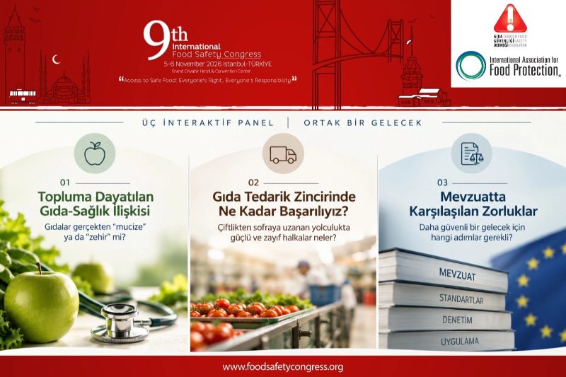9. Uluslararası Gıda Güvenliği Kongresi İstanbul'da Bilgi ve Çözüm Arayışlarına Ev Sahipliği Yapacak