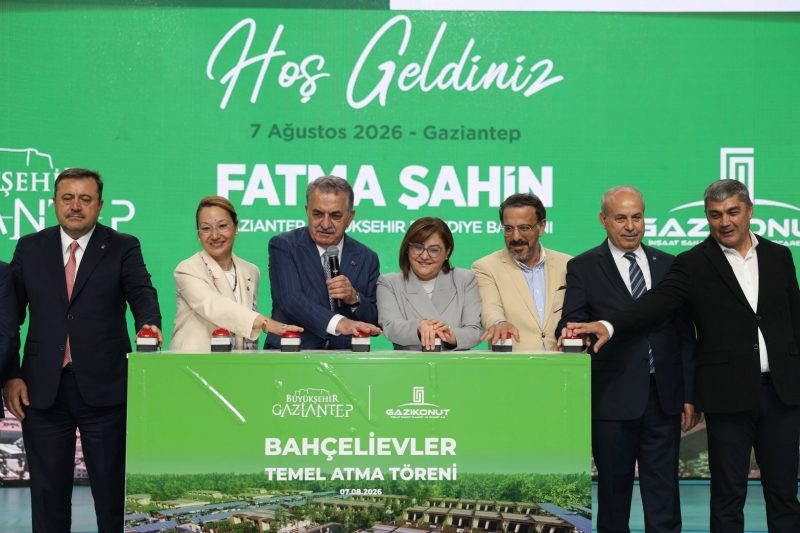 Gaziantep'te Bin Konut Kurası ve Yeni Projelerin Temeli Atıldı
