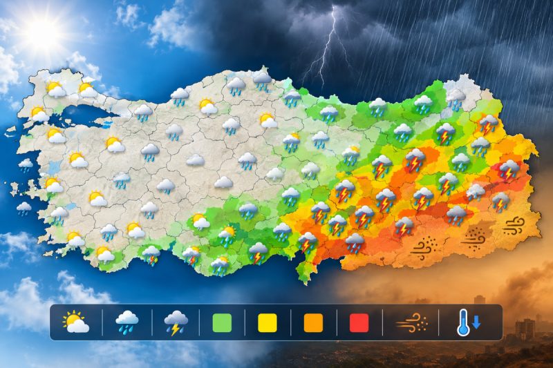 Meteoroloji'den Kuvvetli Yağış, Sel ve Toz Taşınımı Uyarısı