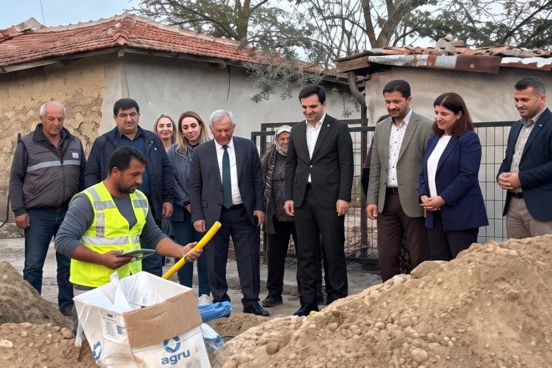 İbriktepe'de Doğal Gaz Hattı Döşeme Çalışmaları Yerinde İncelendi