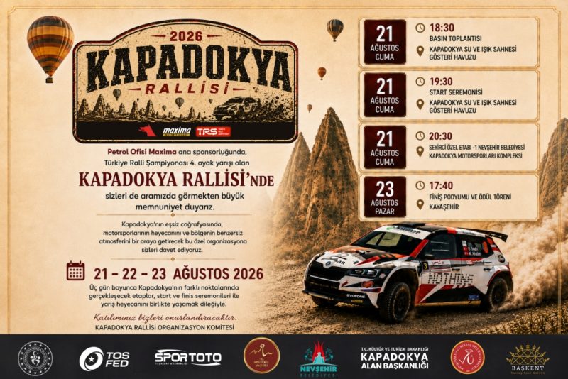 Türkiye Ralli Şampiyonası'nın 4. Ayağı Kapadokya'da Toprak Zeminde Yarışacak