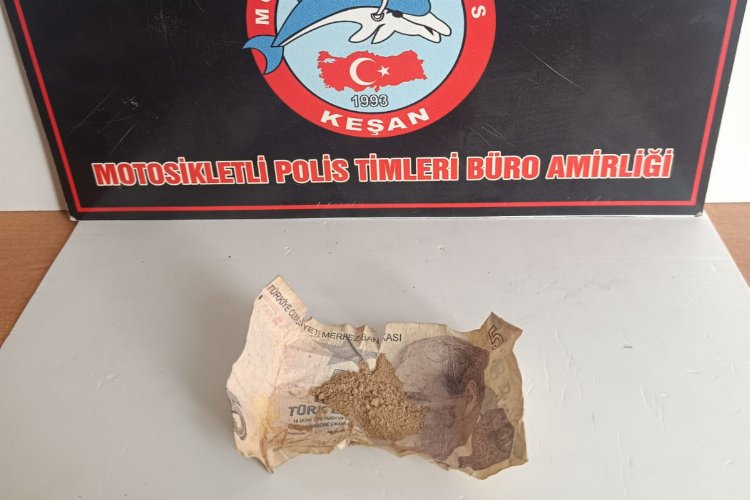 Keşan’da uyuşturucuya 1 gözaltı