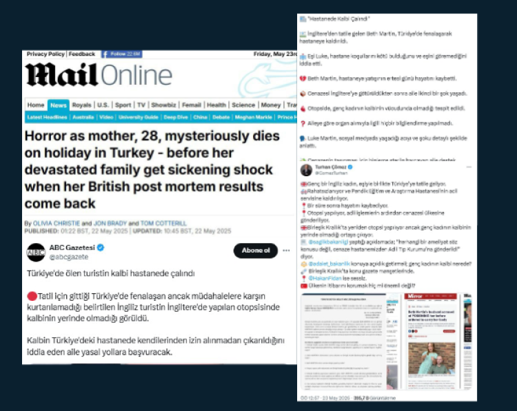 DMM: Kalbin kaybolması iddiaları gerçek dışı