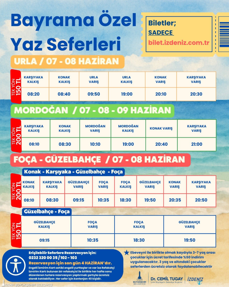 İZDENİZ’in yaz seferleri 7 Haziran’da başlıyor