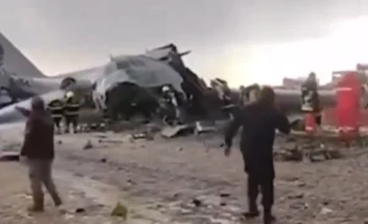 Bolivya'da içine para konulan bir nakliye uçağının şehir merkezine düşmesi sonucu oluşan kaza