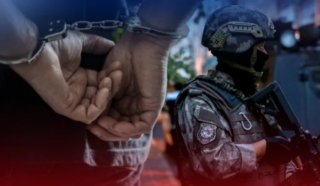 DEAŞ operasyonu kapsamında gözaltına alınan şüpheliler ve güvenlik güçleri
