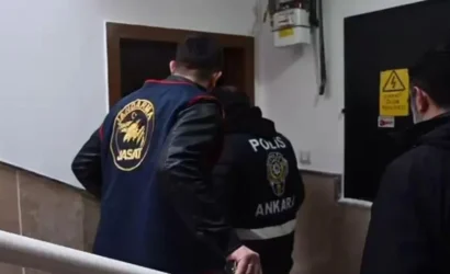 Ankara'da polis ve jandarma ekiplerinin düzenlediği operasyonda gözaltına alınan şüpheli şahıslar