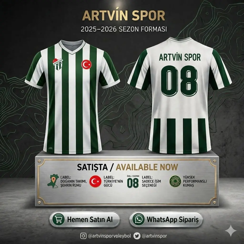 Artvinspor’dan ‘Memleketinin Takımına Destek Ol’ Kampanyası: Özel Tasarım Formalar Satışta