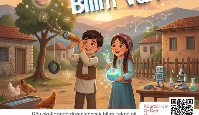 Aksaray Belediyesi'nin 'Köyde Bilim Var' projesi kapsamında köy okullarındaki öğrencilere yönelik bilim etkinlikleri