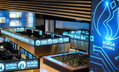 Borsa İstanbul'da işlem gören hisse senetleri grafik üzerinde yükselişi gösteriyor.