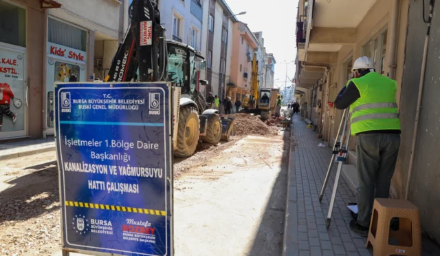 Bursa Büyükşehir Belediyesi'nin Gürsu ilçesindeki altyapı çalışmalarını gösteren görsel