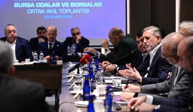 Bursa iş dünyası temsilcileri, Lojistik Teknopark projesini değerlendirmek üzere bir araya geldi.