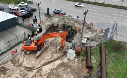 Bursa'da Çınarcık suyu isale hattı çalışmaları