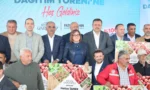 Gaziantep Büyükşehir Belediyesi'nin Nizip çiftçilerine sağladığı mazot, tohum, fide, gübre ve yem desteklerini gösteren görsel.