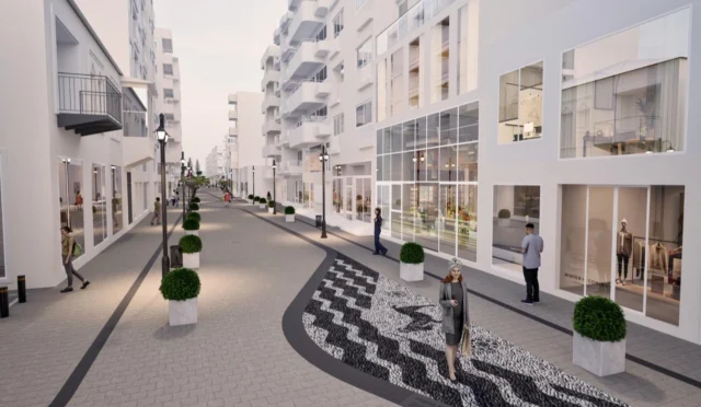 İzmir Bayraklı Sevgi Yolu'nun tarihi dokudan ilham alan yenilenmiş hali