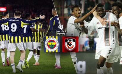 Fenerbahçe ve Gaziantep FK futbol takımlarının Süper Lig maçından bir kare