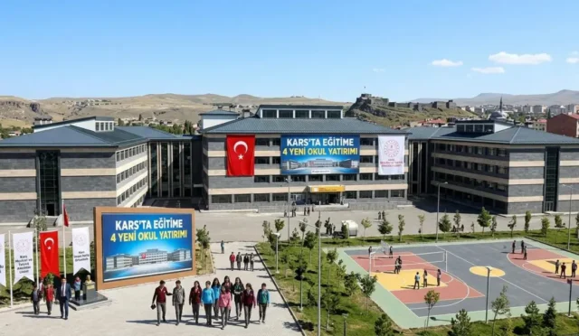 Kars'ta eğitime kazandırılacak 4 yeni okulun yapım sözleşmeleri imzalandı.