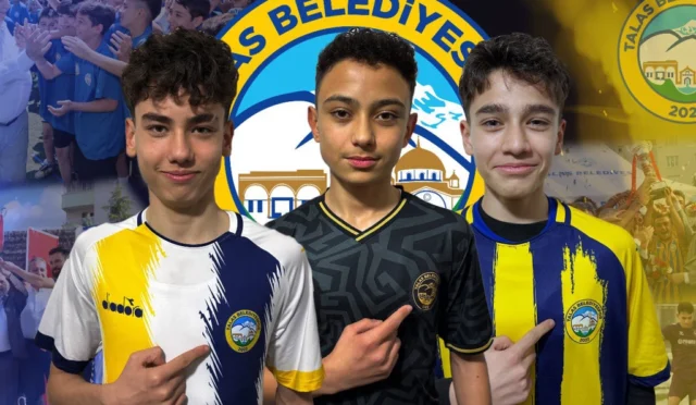 Talas Belediyespor'dan 3 genç futbolcunun U-14 Milli Takım seçmeleri için Adana'ya davet edildiği haber görseli