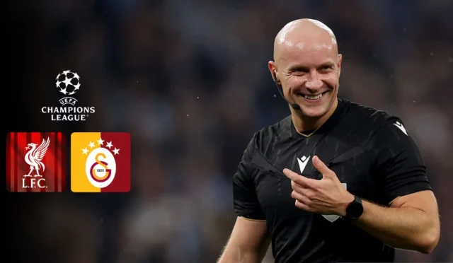 Liverpool ve Galatasaray futbol takımlarının maçı öncesinde hakem Szymon Marciniak