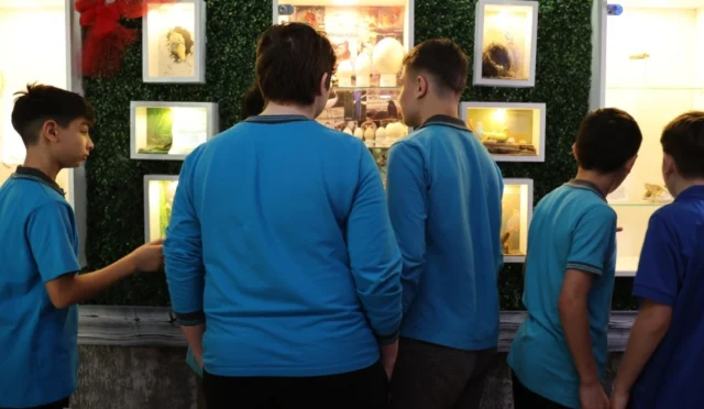 Samsun Fatih Ortaokulu öğrencilerinin okulda kurduğu Doğa Müzesi'nden görseller