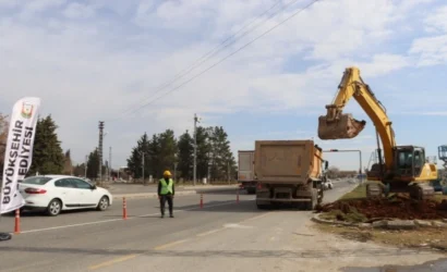 Şanlıurfa Evren Sanayi Sitesi'nde yapımına başlanan katlı köprülü kavşak projesi
