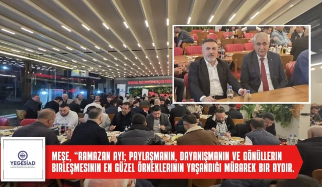 YEGESİAD Adana iftar programı katılımcıları hep birlikte