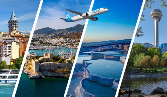 AJet havayolu şirketi, yurt içi uçuşlarda ikinci yılını kutlamak amacıyla biletlerde indirim kampanyası başlattı.