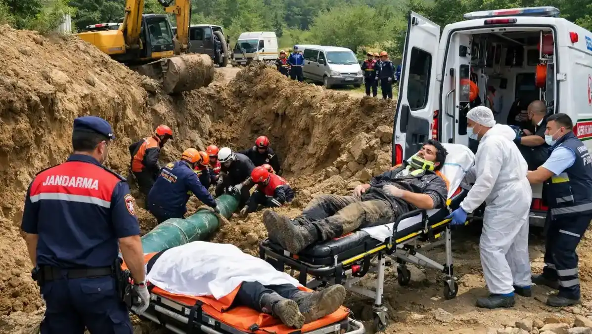 Akçakoca’da Doğalgaz Çalışmasında Toprak Kayması: 1 İşçi Hayatını Kaybetti, 1 Yaralı