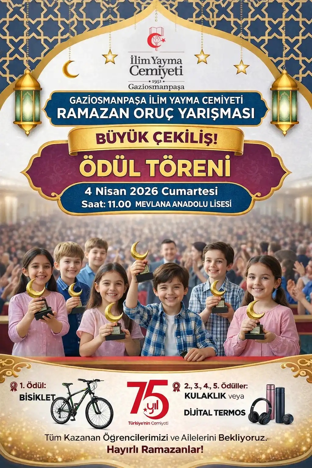 Gaziosmanpaşa’da Ramazan Coşkusu: Binlerce Öğrenci Yarışıyor, Ödüller Dağıtılıyor!