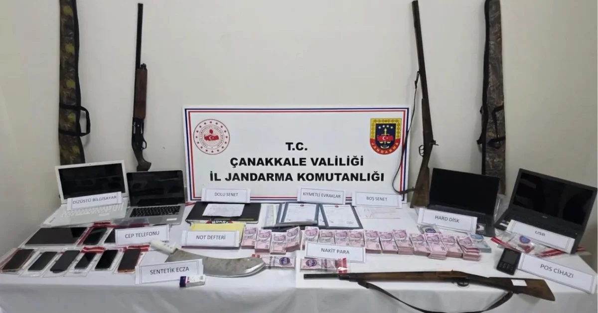 Çanakkale’de Tefecilik Şebekesine Nefes Kestiren Operasyon: 2.8 Milyar Liralık Varlık Değerine El Konuldu, 19 Gözaltı