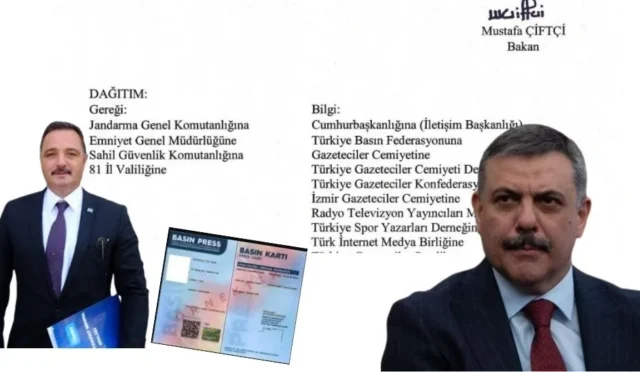 Basın kartının resmî kimlik belgesi olarak tanınmasını gösteren görsel