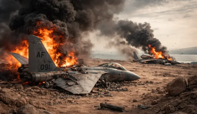 ABD savaş uçağı F-15 ve A-10'un düşürülmesini gösteren görsel