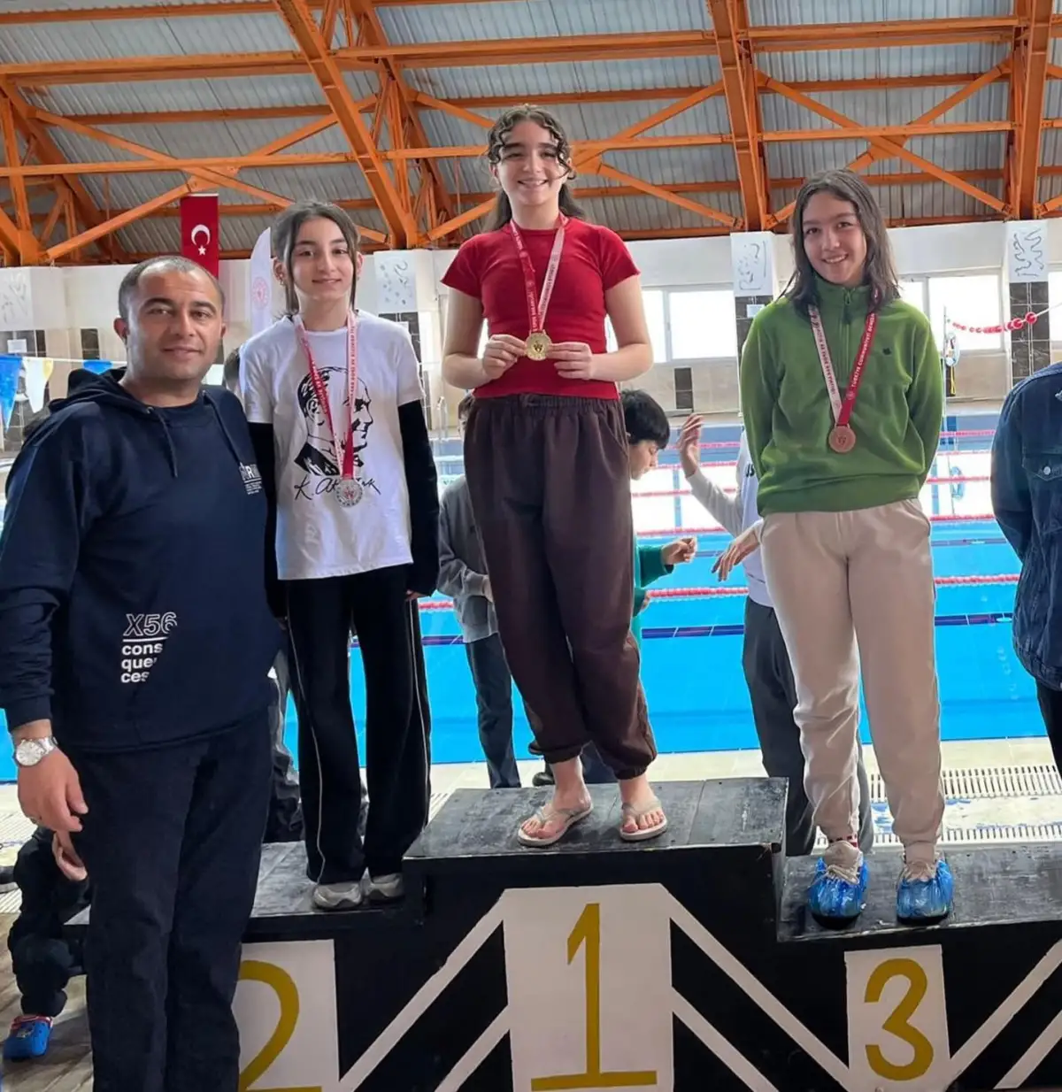 Kars’ta 23 Nisan Coşkusu Havuzda Yürekleri Isıttı: Minik Yüzücülerden Geleceğe Umut Dolu Kulaçlar