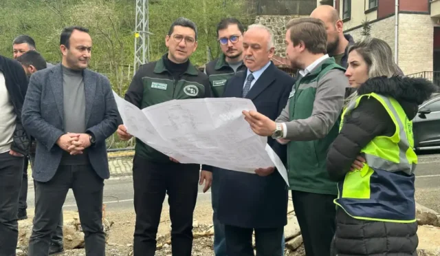 Giresun Batlama Vadisi'ne yapılan yeni köprülerin genel görünümü