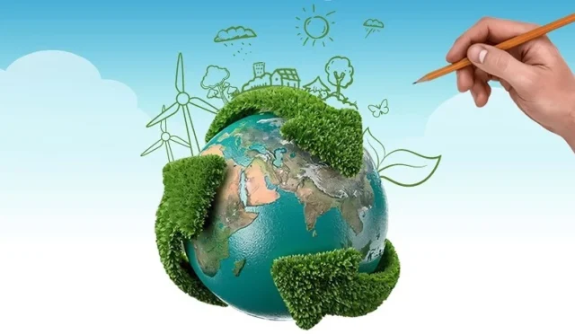 Yeşilyurt Belediyesi tarafından düzenlenen 'Dünya İçin Çiz' yarışmasına katılan bir çocuğun çevre konulu resim çizdiği an.