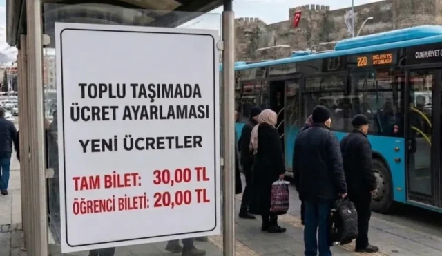 Erzurum'da toplu ulaşıma gelen zam sonrası öğrenci ve vatandaşların tepkisini gösteren görsel