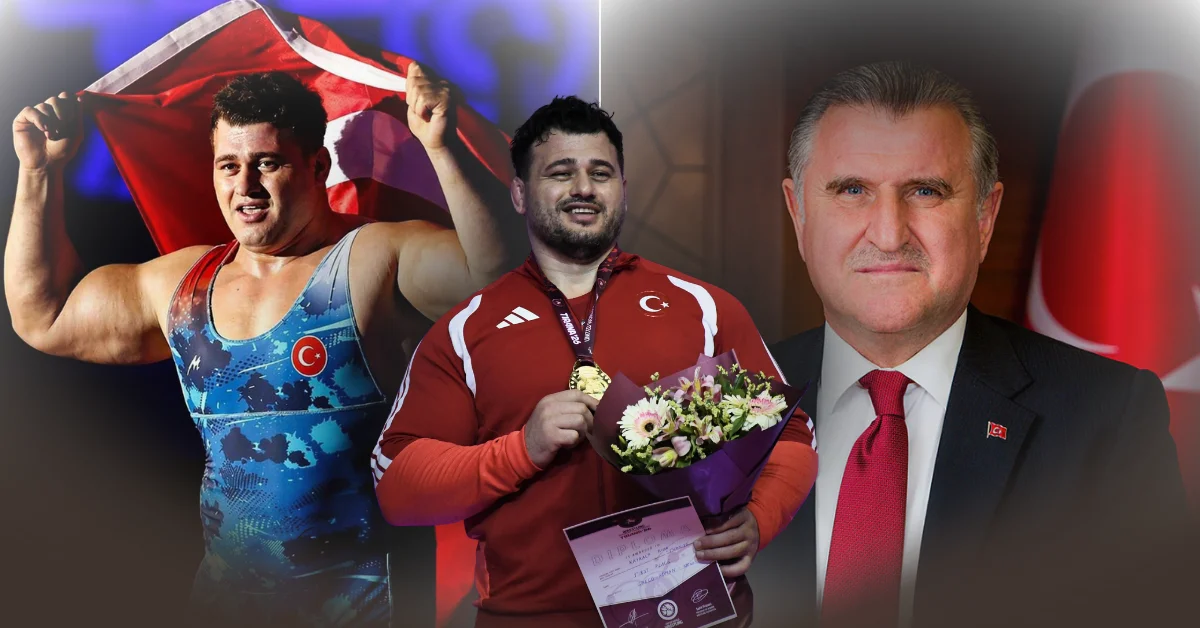 Gençlik ve Spor Bakanı Osman Aşkın Bak’tan Milli Güreşçi Rıza Kayaalp’e Tarihi Rekor Tebriği