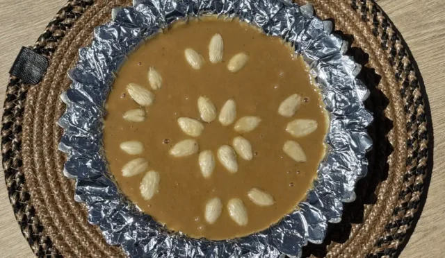 Arapgir'in coğrafi işaret tescili alan Gelin Kız Helvası'nın yakın çekim fotoğrafı