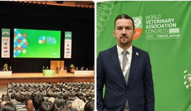 Kars Veteriner Hekimleri Odası Başkanı Ercan Ödül ve Yönetim Kurulu Üyesi Dr. Özkan Soylu, Tokyo'daki Dünya Veteriner Hekimleri Kongresi'nde