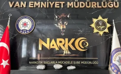 Van'da narkotik polislerinin düzenlediği operasyonda ele geçirilen uyuşturucu maddeler