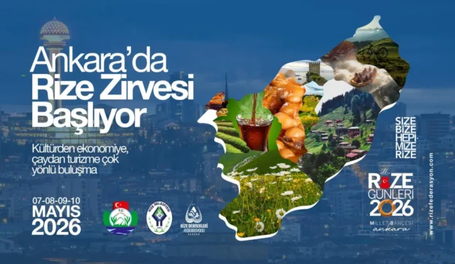 Ankara Rize Günleri etkinliğinde Rize'nin kültürel ve sosyal değerlerinin tanıtıldığı bir görsel