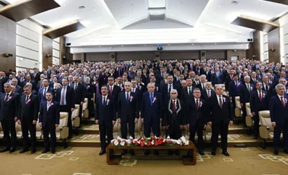 Cumhurbaşkanı Erdoğan, Anayasa Mahkemesi'nin kuruluş yıl dönümü etkinliğinde.