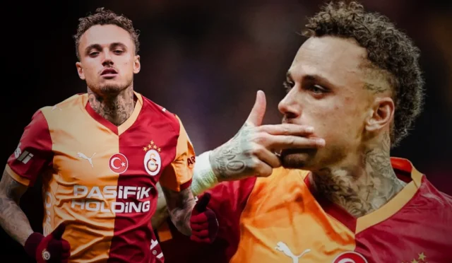 Galatasaraylı futbolcu Noa Lang'ın sarı-kırmızılı formayla çekilmiş fotoğrafı