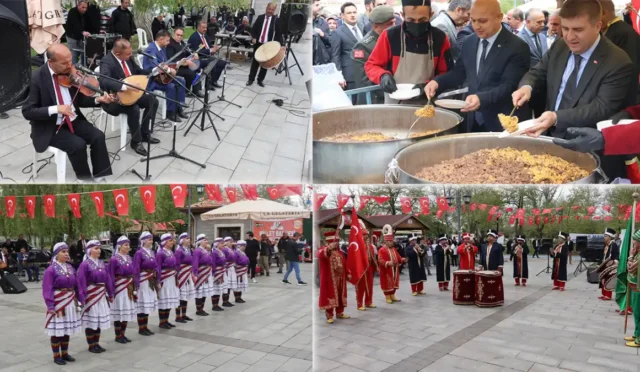 Kırıkkale'de Hıdırellez şenliği kapsamında bir araya gelen vatandaşlar ve protokol üyeleri