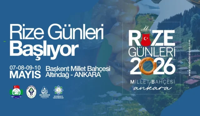 Ankara Rize Günleri kapsamında Rize'nin kültürel ve yöresel değerleri tanıtılacak.