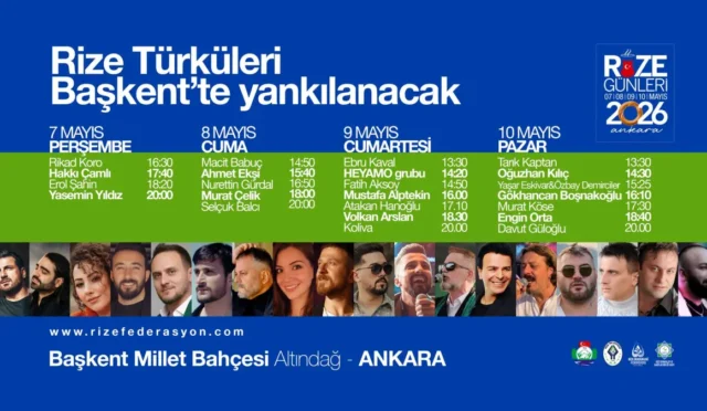 Ankara Rize Günleri kapsamında Başkent Millet Bahçesi'nde düzenlenen sanat ve kültür etkinliği