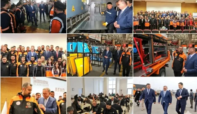 Kars Valisi Ziya Polat, Karayolları'nın AFAD akredite arama kurtarma ekibi KARAKURT'a armalarını takdim ediyor.